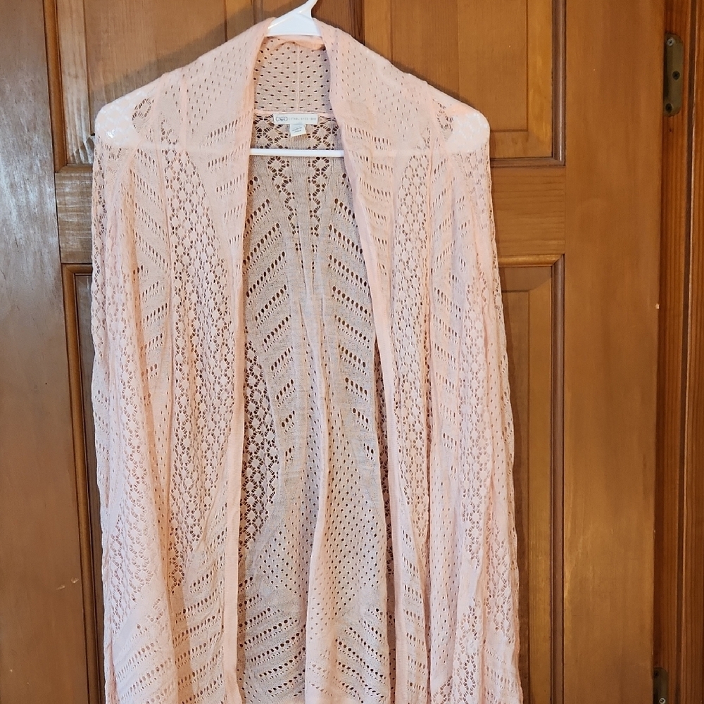 Cato Pink Open-Front Cardigan Sweater